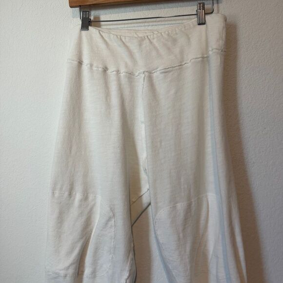 Free People White Organic Cotton Lounge Pants Women's Size Small - Picture 3 of 5